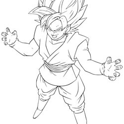 Superb Dragon Ball Coloring Pages Super Black