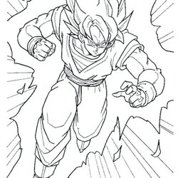 Dragon Ball Coloring Pages From On This Kamehameha Forms Sketch