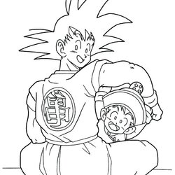 Preeminent Dragon Ball Super Coloring Pages At Free Kid Vs Printable Colouring Kids Print Color Sheets Son