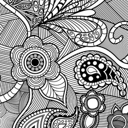 Sublime Adult Coloring Pages To Nourish Your Mental Visual Arts Ideas Flowers Simple Paisley With Design