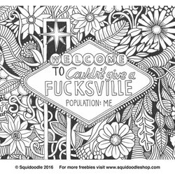 Cool Coloring Pages For Adults Adult Book Printable Word Sheets Swear Colouring Quotes Books Pop Uploaded