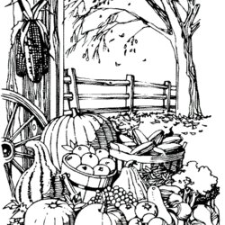 The Highest Standard Fall Coloring Pages Printable Harvest Natural Autumn Adult Adults Thanksgiving Books