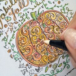 Fall Coloring Pages For Adults Free Pumpkin Printable Color Tree Directions Designs Blending Foodie Nerdy