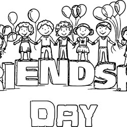 Outstanding Friendship Coloring Pages Printable