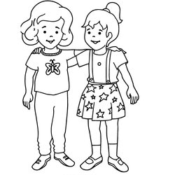 Friendship Coloring Pages For Preschool Degree Best Friends Forever