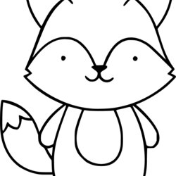 Cute Fox Coloring Pages Little