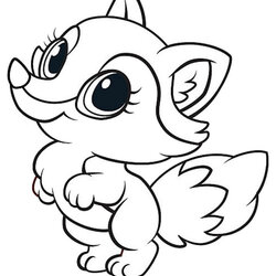 Superb Free Printable Baby Fox Coloring Pages Cute Page