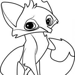 Champion Cute Fox Coloring Pages At Free Printable Animal Jam Cartoon Color Drawing Print Popular
