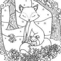 Terrific Fox Coloring Pages For Kids