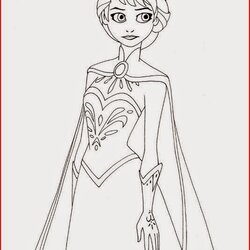 Matchless Coloring Pages Elsa From Frozen Free Printable Princess