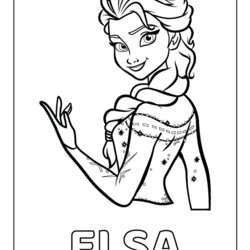 Frozen Elsa Printable Coloring Pages For Kids Drawing Print