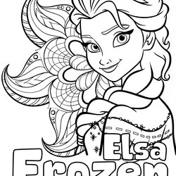 Elsa Coloring Pages Printable Princess Frozen
