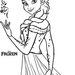 Super Frozen Elsa Coloring Pages Home Popular