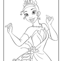 Princess And The Frog Coloring Pages Printable Crayola Activity