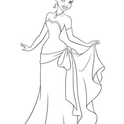 Super In An Evening Dress Coloring Pages Disney Princesses Consent