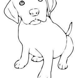 Cool Cute Puppy Print Color Fun Coloring Printable Dog Beagle Pages Stencils Lab Labrador Puppies Drawing