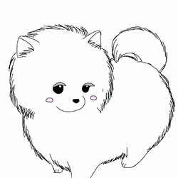 Printable Cute Dog Coloring Pages World Holiday Fluffy