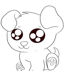 High Quality Cute Baby Puppy Coloring Pages At Free Printable Print Cutest Color