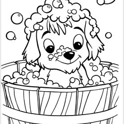 Surging Cute Puppy Coloring Page Free Printable Pages Color Kids Print