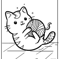 Spiffing Kitten Coloring Pages Kittens