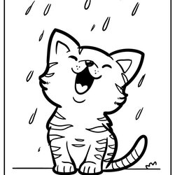 Great Kitten Coloring Pages Free Kittens Fluffy