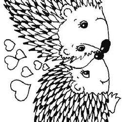 Great Hedgehogs Coloring Pages Hedgehog Printable Kids Colouring Animal Mammals Color Fun Print Animals
