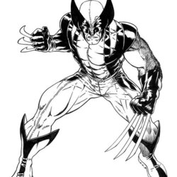 Worthy Furious Wolverine Men Coloring Page Superhero Hulk