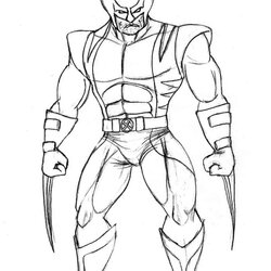 Wizard Wolverine Coloring Pages Free In Superman Hulk Printable Sketch Print Drawings Easy Drawing Logan Kids