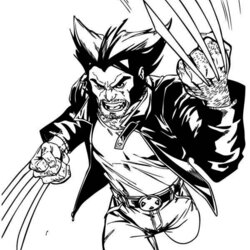 Fine Wolverine Coloring Pages Cartoon Superheroes
