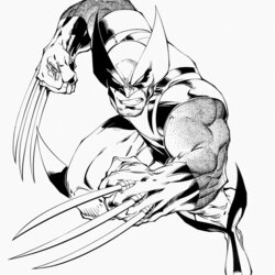 Free Printable Wolverine Coloring Pages For Kids Marvel Superhero Logan Book Comic Sheets Jumping Men Action