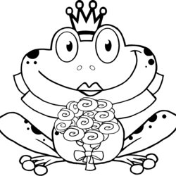 Superb Cute Frog Coloring Pages Images Print Frogs Princess Printable Funny Queen Drawing Color Kids Cool