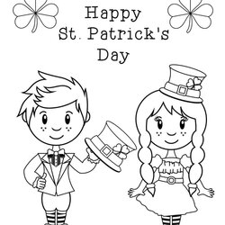 Brilliant Free Printable St Patrick Day Coloring Pages Leprechaun Sheets Saint Parade Colouring