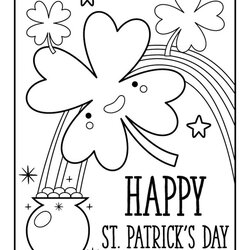 Smashing St Patrick Day Printable Coloring Pages For Adults Kids Preschool Rainbow Activities Crafts Shamrock