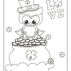 Tremendous Free Printable St Day Coloring Pages Oh My Creative Patrick Kids Sheets Books Clover Gold Print