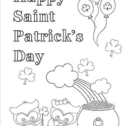 Free Printable St Patrick Day Coloring Pages Designs Kids Print