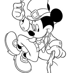 Perfect Free Printable St Patrick Day Coloring Pages Disney Sheets Shamrock Color Mickey Saint Kids Colouring