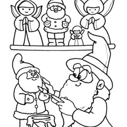 Matchless Printable Coloring Pages For Christmas Com Holidays