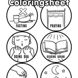 Ramadan Coloring Pages For Kids Islamic Charity People Activities Crafts Sheets Printable Colouring