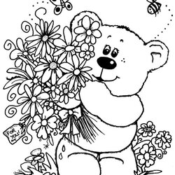Matchless Bouquet Of Flowers Coloring Pages For Printable Free