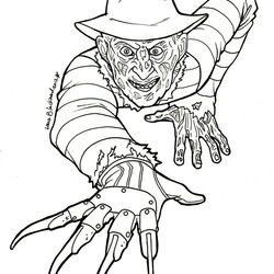Marvelous Pin By Krystal On Drawings Scary Coloring Pages Horror Halloween Adult Freddy Book Movie Drawing