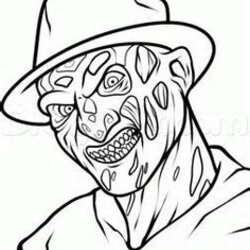 Perfect Coloring Pages Horror Movies Google Search Art Adult Printable Halloween Drawings Scary Freddy