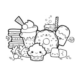 Superb Doodle Food Coloring Page Download At Cute Doodles Drawing Sheets Drawings