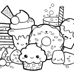 Superlative Fast Food Cute Coloring Pages