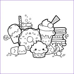 Awesome Collection Of Coloring Page Food Doodle