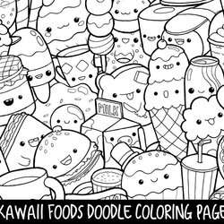 Worthy Coloring Pages At Free Printable Cute Doodle Food Foods Print Girls Kids Adults Colouring Color Adult