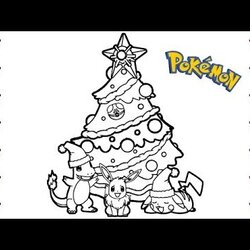 Swell Pokemon Christmas Coloring Pages Colouring For Kids