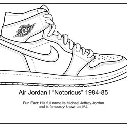Very Good Jordan Logo Drawing At Explore Collection Of Coloring Air Nike Pages Shoes Sketch Template Shoe