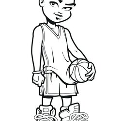 Admirable Air Jordan Coloring Pages At Free Printable Basketball Michael Cartoon Curry Stephen Drawing Logo