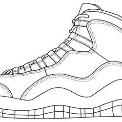 Smashing Best Jordan Coloring Images On Air Pages Shoes Shoe Drawing Nike Michael James Retro Russell Print