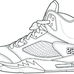 The Highest Quality Jordan Coloring Pages At Free Printable Air Shoes Drawing Shoe Michael Retro Nike
